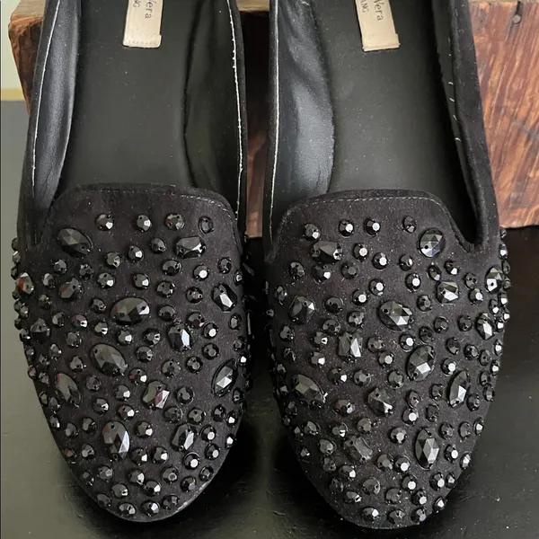 Simply Vera Vera Wang Black Jeweled Slip-On Loafers - Image 10