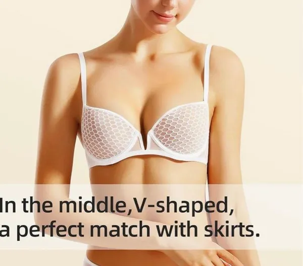 Demi Bra for Women-Unlined Bras with Underwire Woman’s Ultra-Thin Bra Balconette - Image 4