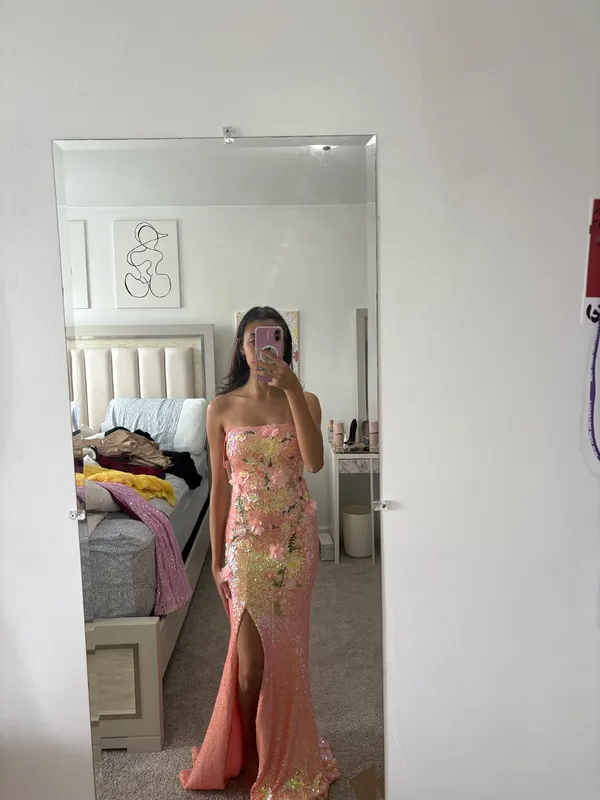 Long Formal Dress Sequin floral Multiple Size XS - Image 6