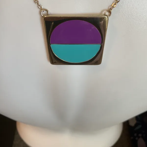 Pomina Gold necklace with Enamel Bar - Image 3