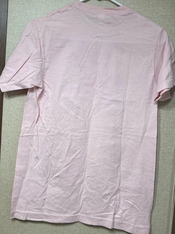 Tultex Pink Short Sleeve Tee with Navy and Light Blue Nike Air Graphic - Image 2
