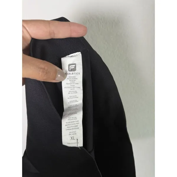 Fabletics Women’s High Waisted Seemless Black Leggings‎ Mesh Pattern Gym Size XL - Image 12