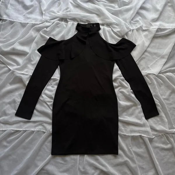 Missguided Cold Shoulder Ruffled Midi Dress - Image 6