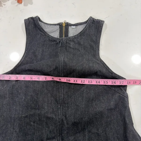 Casual Denim Black Dress - Image 12