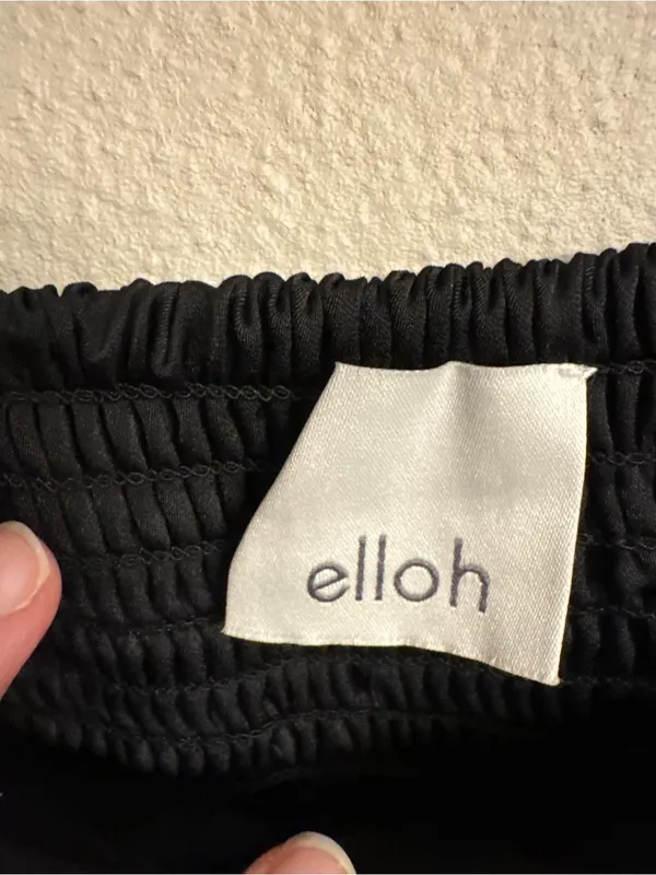 ELLOH Ruffle‎ Puff Dress Black Size L - Image 6