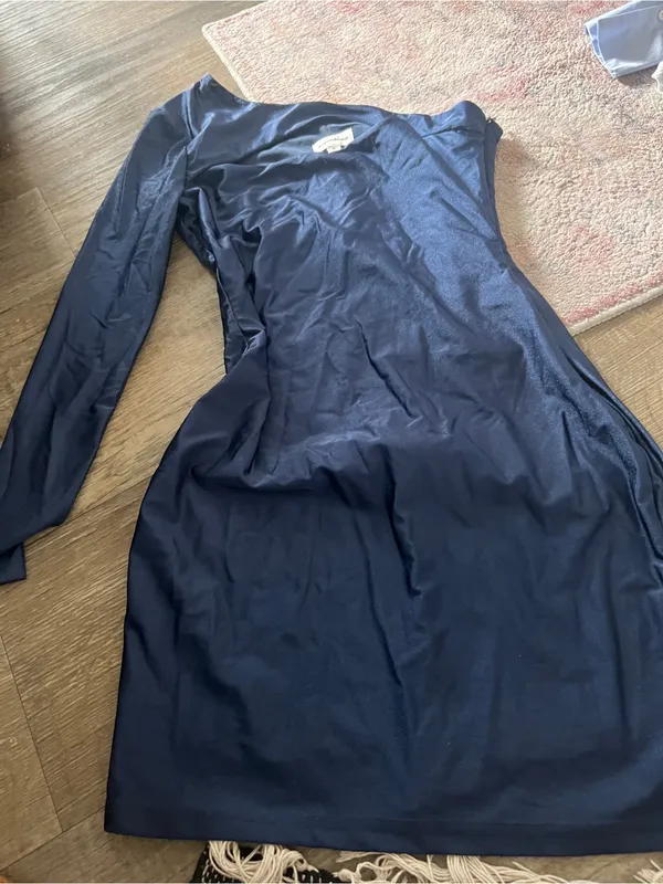 Superdown Midnight Blue Erika One-Shoulder Cut Out Dress Size Small - Image 7