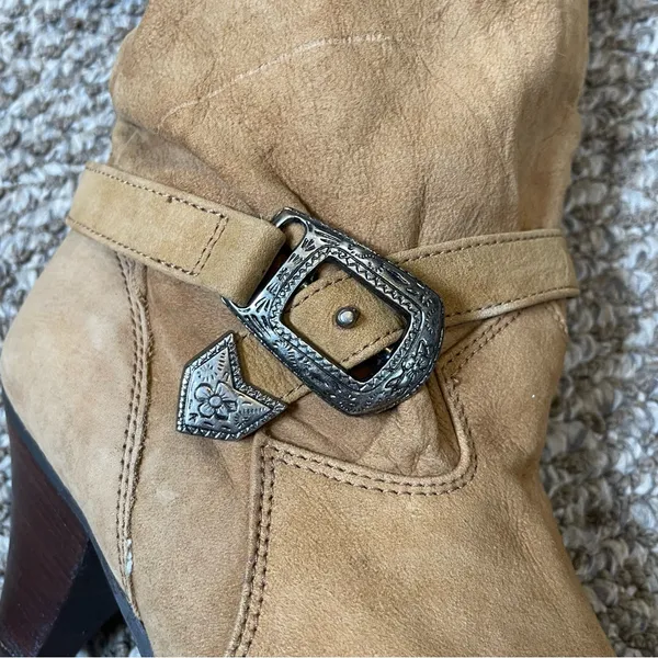 Zodiac Rare Vintage 80s Suede Boots Cowboy Western Cowgirl Boots NEW with tags - Image 7