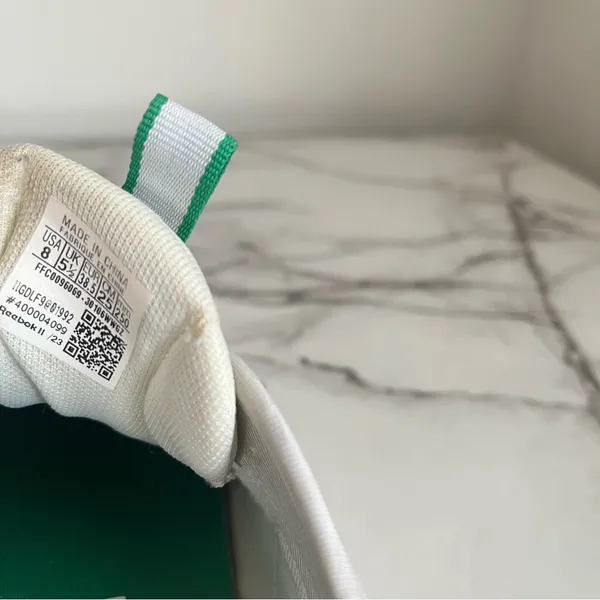 Reebok Zig Dynamica White Green Running Sneakers Size 8 - Image 8