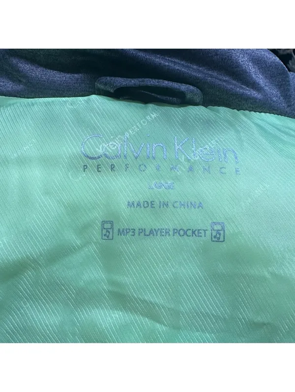 Calvin Klein Performance Gray Puffer Vest with Neon Green Lining – Size L - Image 12