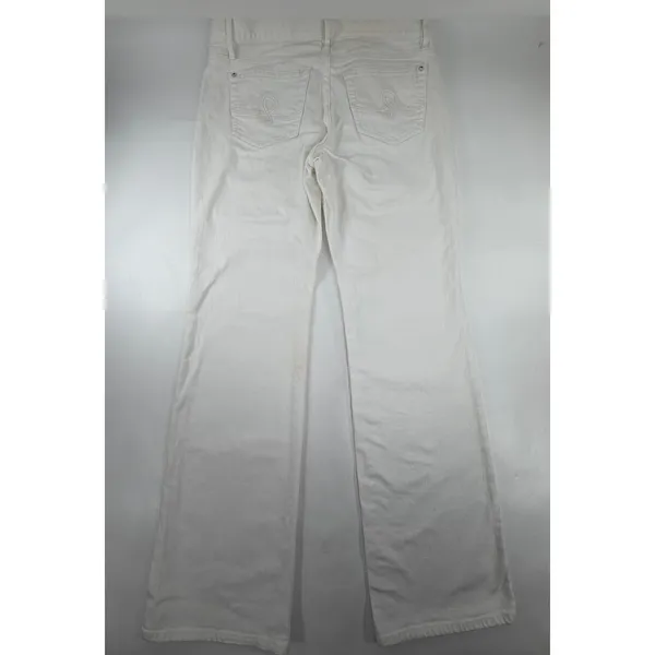 Lilly Pulitzer Babe Boot Cut Jeans Womens 12 White Stretch Denim Pants RN 88189 - Image 3