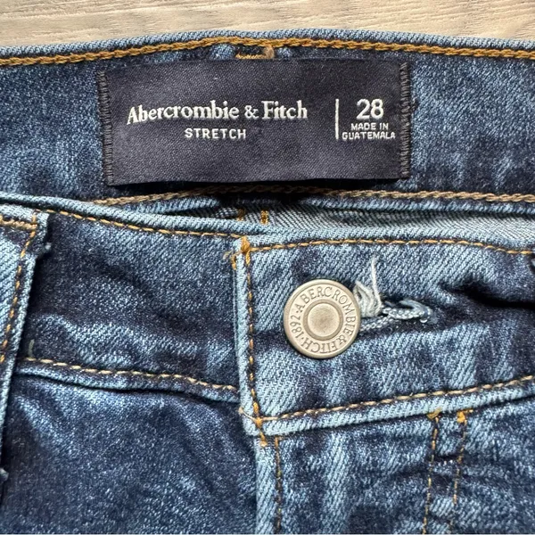 Abercrombie & Fitch Blue Bermuda Shorts Distressed Denim - Image 2
