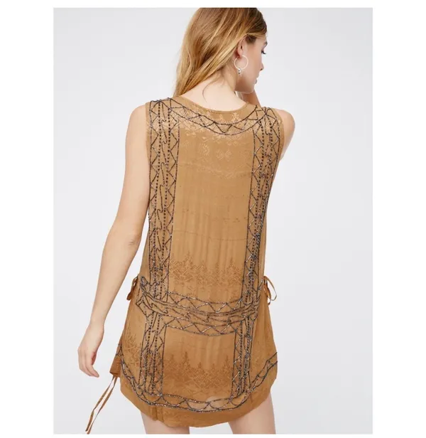Free People Love Story Beaded Mini Dress - Image 3