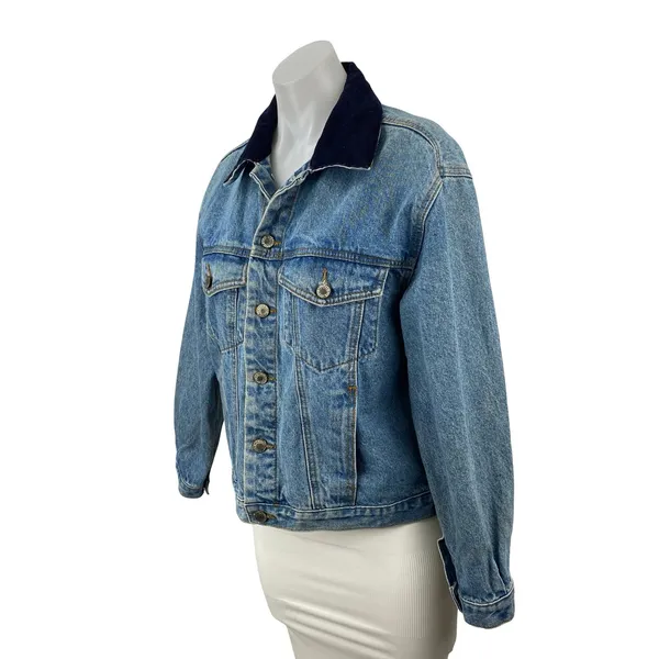 Brandy Melville J Galt Women's Blue Long Sleeve Button Up Denim Jean Jacket Sz S - Image 2