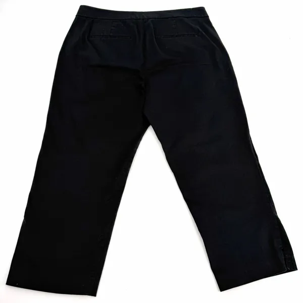 COLDWATER CREEK Capri Pants Womens 10 Black Natural Fit Crop Casual Cotton Blend - Image 2