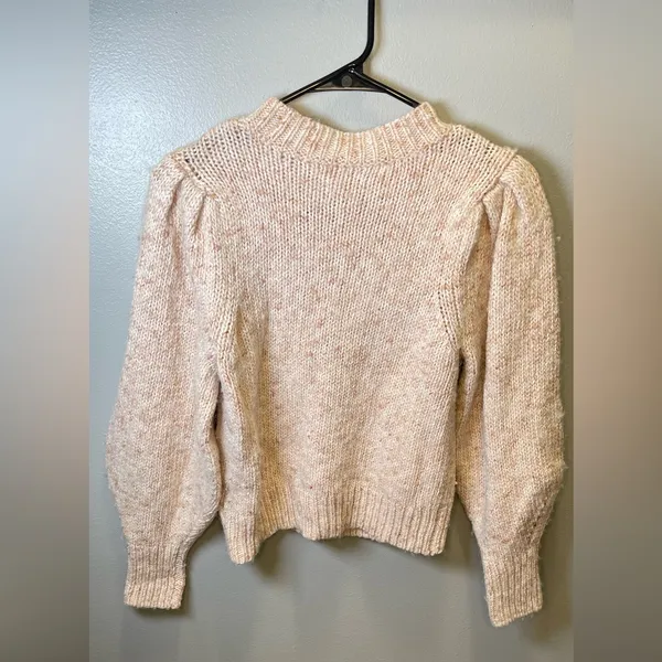 Madewell Women's Beige Cream Long Sleeve‎ Wool Sweater Size Medium - Image 2