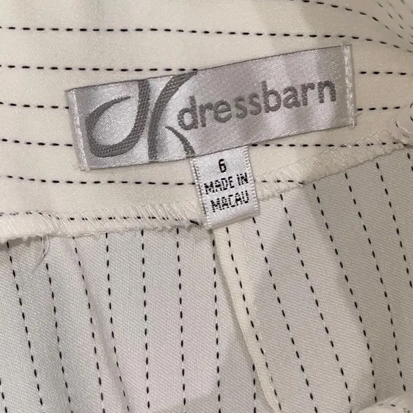 Dressbarn Pinstripe Suit Skirt Blazer SZ 6 Career Office Professional 90s - Image 9