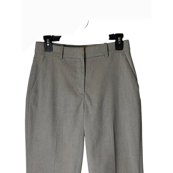 H&M Pants Women 4 Gray High Waisted Tapered Ankle Trousers Career Preppy - Image 4