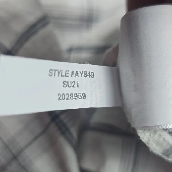 J.‎ Crew Cotton Voile Wrap Mini Dress Puff Sleeves In Oyster White Plaid Small - Image 10