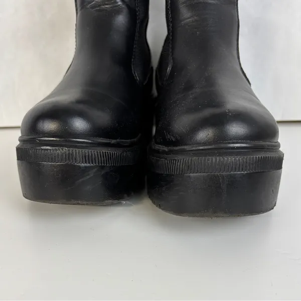 Soda Black Faux Leather Ankle Boots biker goth Size 7.5 - Image 6