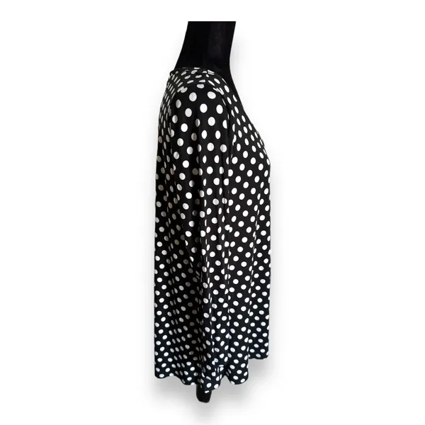 PopYoung Womens Top Sz L Black White V-Neck Long Sleeve Soft Knit NEW‎ - Image 3