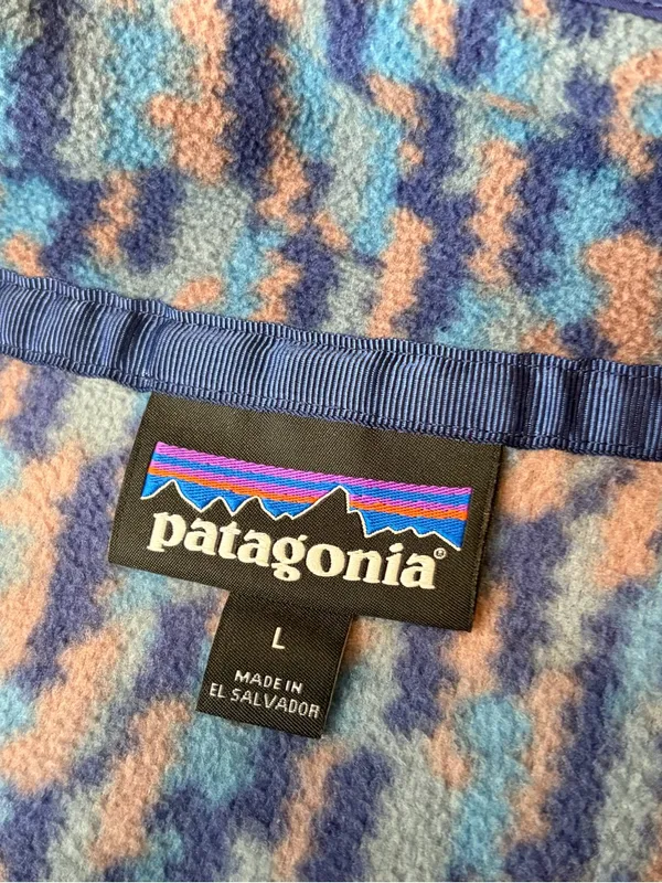 Patagonia quarter zip micro D snap-t pullover hiking winter long sleeve sz large - Image 4