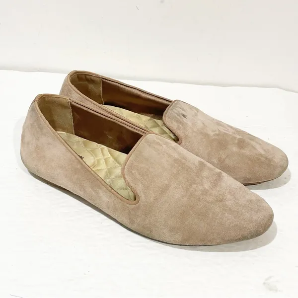 Birdies Shoes‎ Size 8 Womens Beige The Starling Loafer Flats Slip On Suede - Image 3
