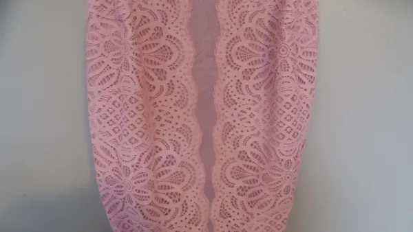 Victoria's Secret lacey illusion top mesh sexy lingerie bodysuit in pink. - Image 4