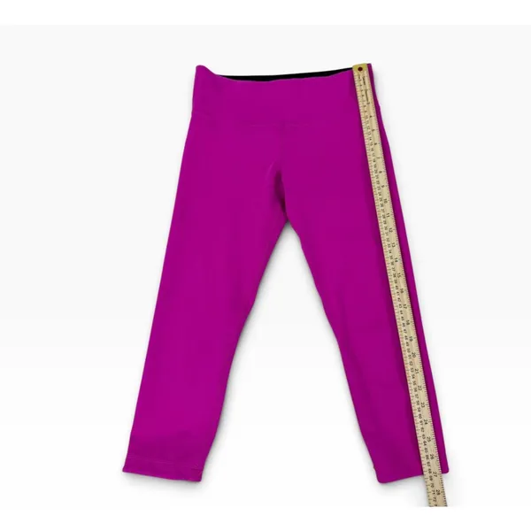 Lululemon Pink Magenta High-Rise Cropped Running Leggings Size 6 - Image 8