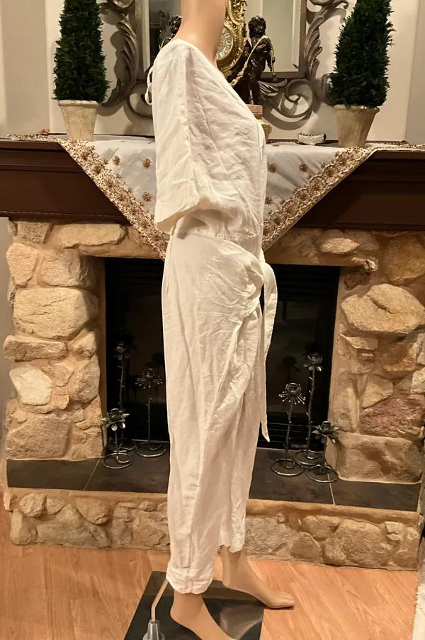 Shining Sun Tie Front Jumpsuit M - Image 9
