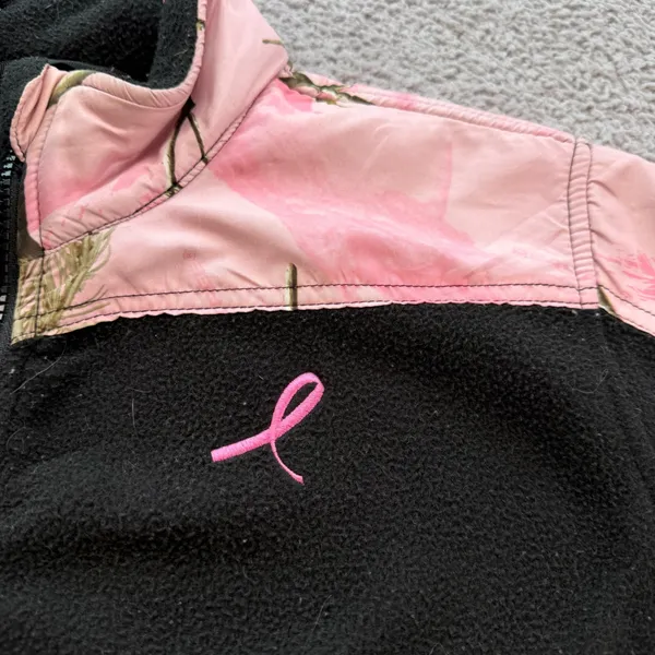 Bushmaster Womens Pink Realtree Camo Fleece Jacket Black Full Zip Size M Gun - Image 6