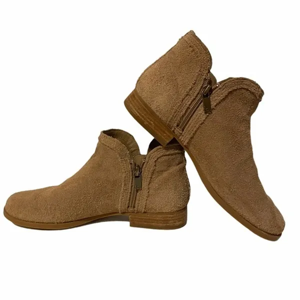 UGG Koolaburra Cheyanne Tan Suede Ankle Boho Bootie Fall Zip Up Women's Sz 9‎ - Image 2