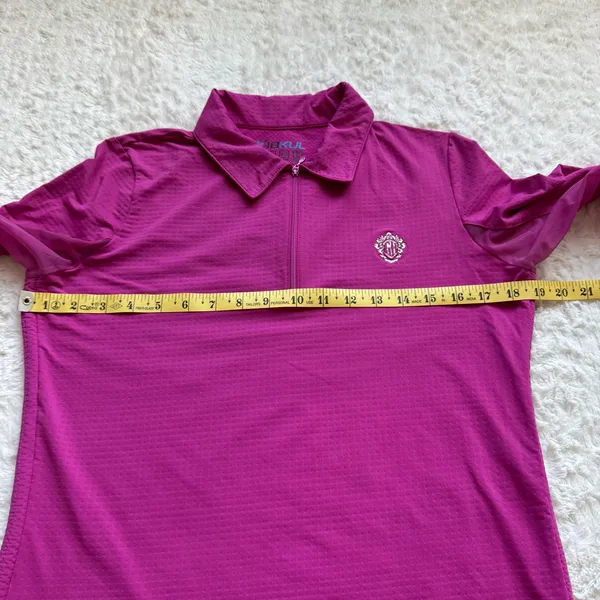 IBKUL 1/4 Zip Adjustable Length Long Sleeve Polo M UPF 50 Tennis Pickleball Golf - Image 9