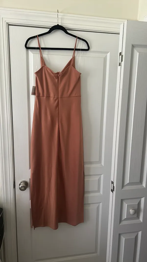 Taylor Midi Dress Orange Size 10 - Image 4