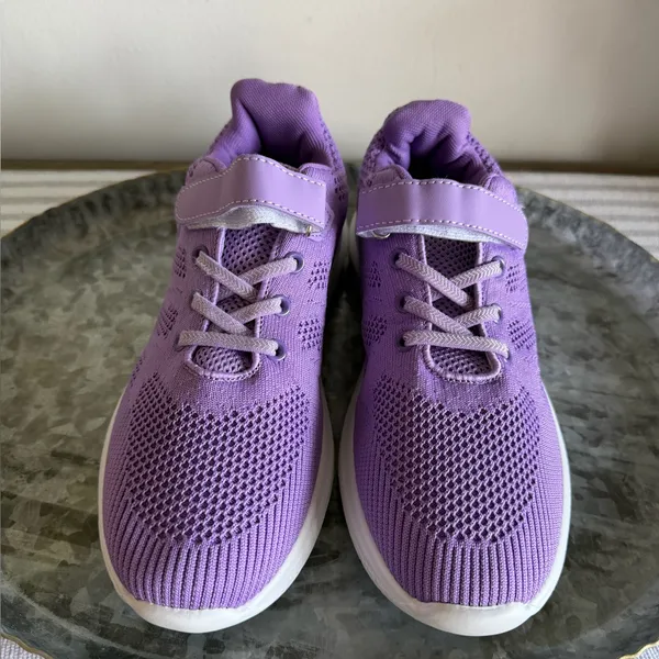 Women's Light Purple and White No Tie Shoe Size 38 aka 8 #260765 - Image 2