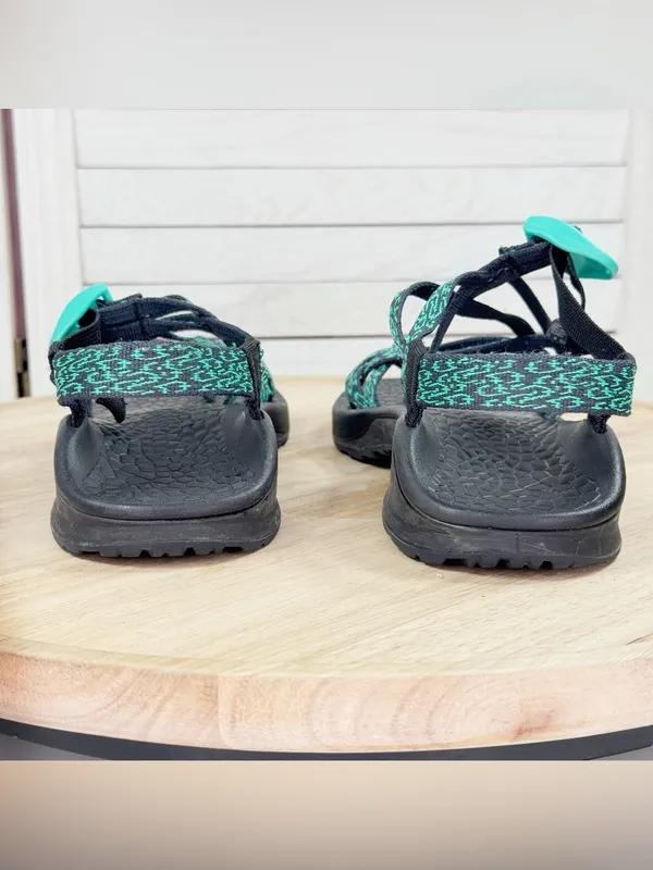 Chacos Updraft X2‎ Northern Lights Strappy Sandals Teal Black Women 7 Outdoor - Image 7