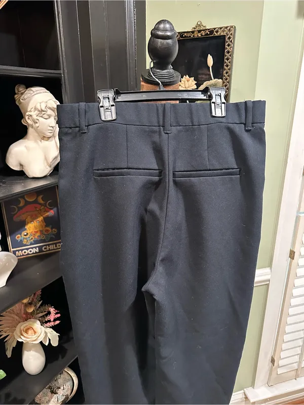 Abercrombie & Fitch Dark Blue High‑Waisted Wide‑Leg Trousers – Size 12 - Image 6