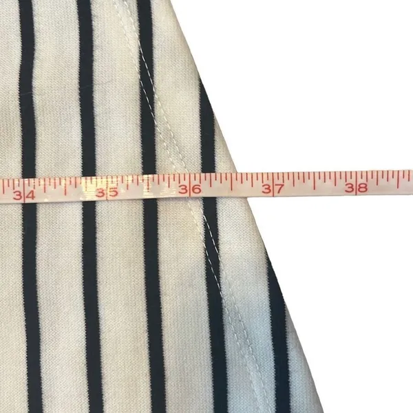 Iris GUC Black White Stripe Bodycon Asymmetric Sleeveless Dress Sz XL - Image 10