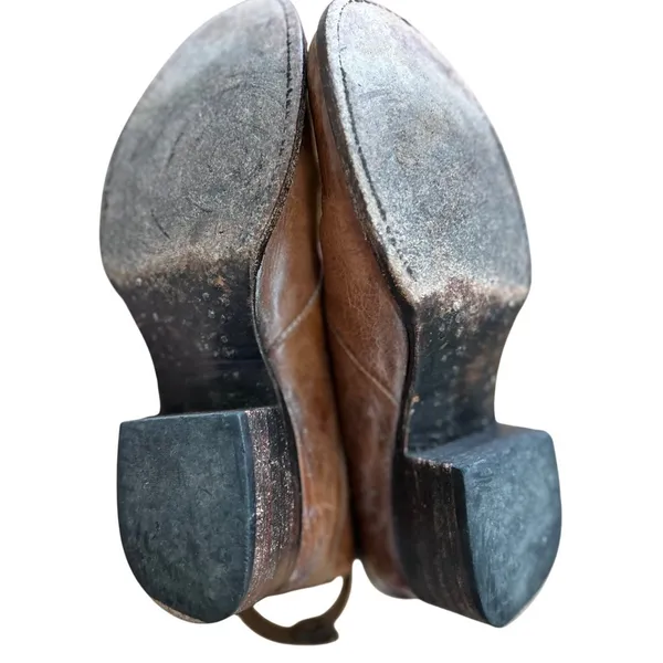 Freebird Breck Brown Leather Metal Star Braided Strap Western Cowboy Boot - Image 3