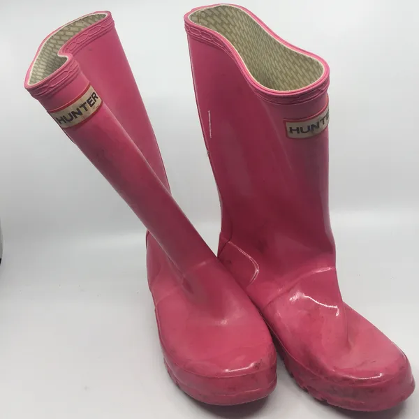 Unisex Hunter Boots Pink Size US 3M/4F - Image 4