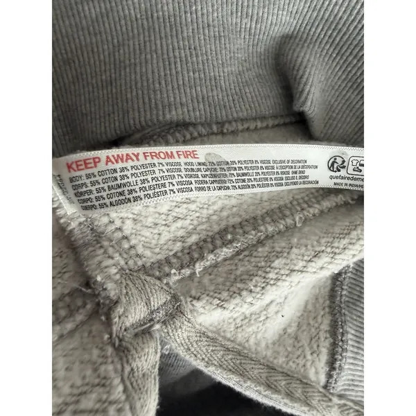 Free People Triple Threat Hoodie Sweatshirt Gray Women's Size Medium - Image 13
