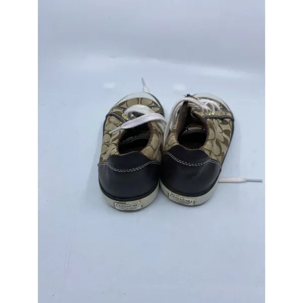 Coach White Tan Women's Sneakers Size 6B - Image 5