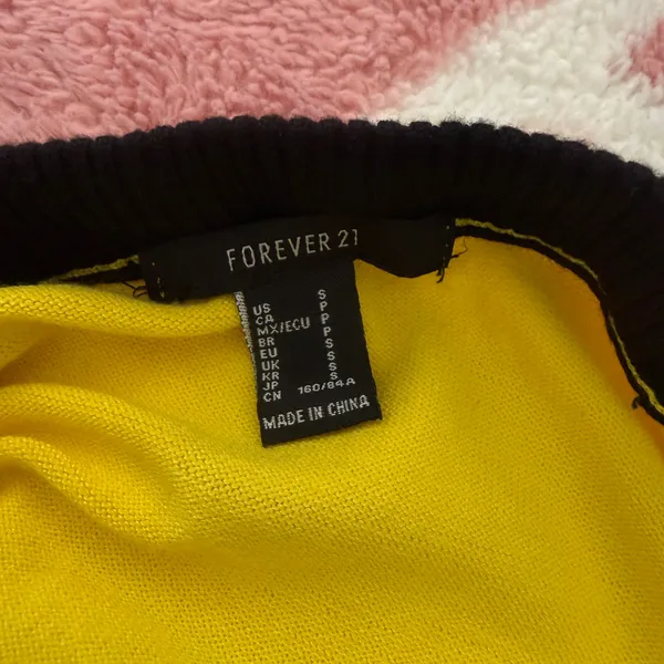 Y2K Sporty Tube Top 💛 “94” Graphic | Forever 21 Strapless Knit | Retro Baddie Summer Core Small - Image 4