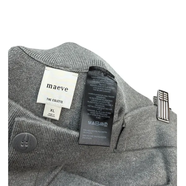 Anthropologie Maeve Colette Sweater Knit‎ Wide Leg Crop Pants Gray Size XL - Image 11
