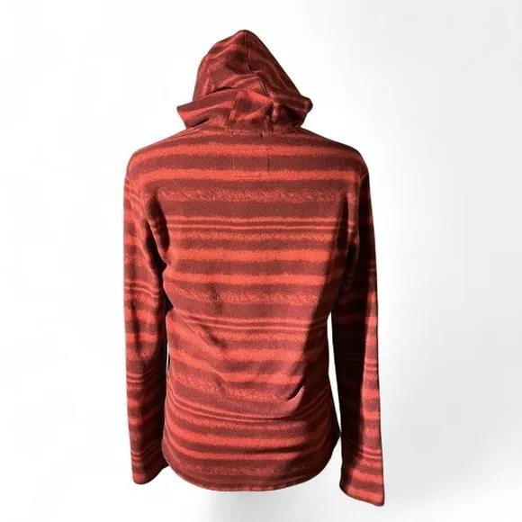 Merrell Women's Granola Girl Striped Fleece‎ Hoodie Pullover Pocket Casual Sz M - Image 2