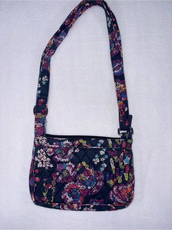 Vera Bradley Navy Floral Quilted Crossbody Bag - Image 2