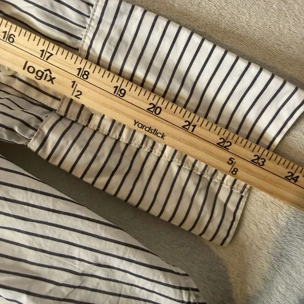 Madewell Button Down Striped Cotton Shirt Womens S Long Cuff Minimalist Capsule - Image 7