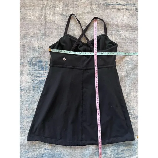 Lululemon Black Bulerias Athletic Tank Top Size 6 - Image 6