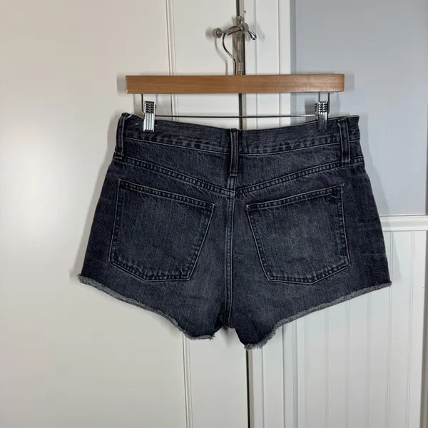 Madewell Relaxed Denim‎ Jean Shorts In Calverley Wash 27 black gray wash summer - Image 3