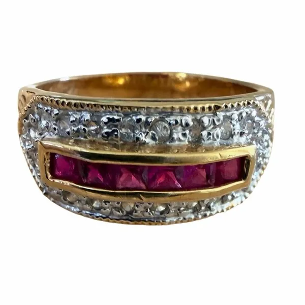 Statement Ring with pink Channel - Image 7