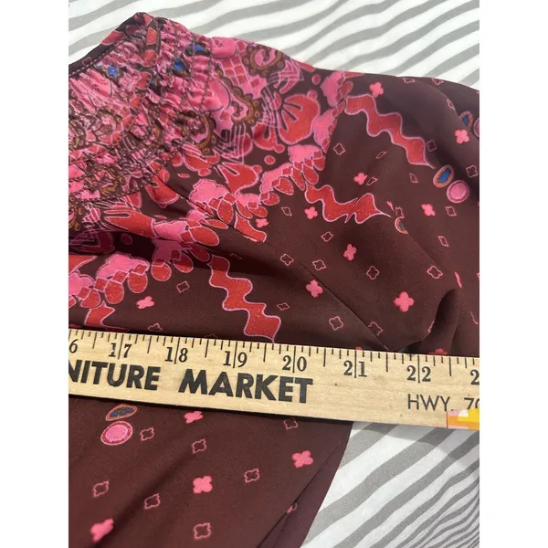 Chelsea‎ & Violet Small Womens Maxi Dress Long Sleeve Burgundy Boho Peasant - Image 11